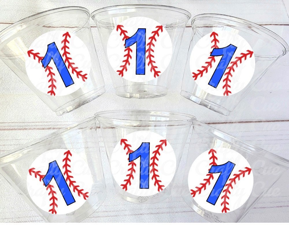 BASEBALL PARTY CUPS - Baseball Cups Baseball Party Cups Baseball Birthday Cups Baseball Cups Sports Party Cups Favors Baseball Baby Shower - Image 3