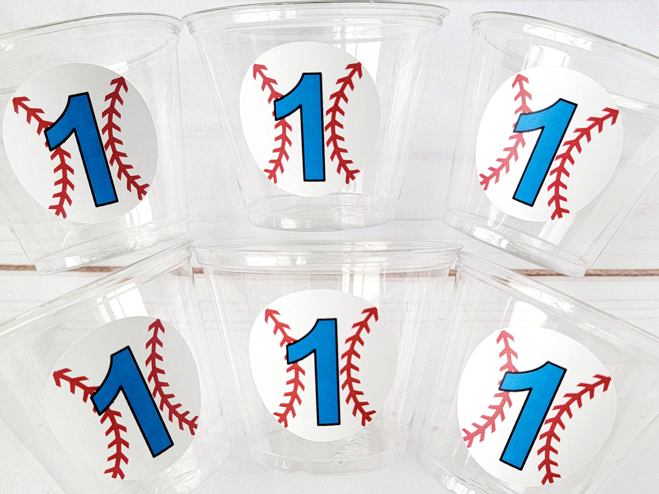 BASEBALL PARTY CUPS - Baseball Cups Baseball Party Cups Baseball Birthday Cups Baseball Cups Sports Party Cups Favors Baseball Baby Shower - Image 2