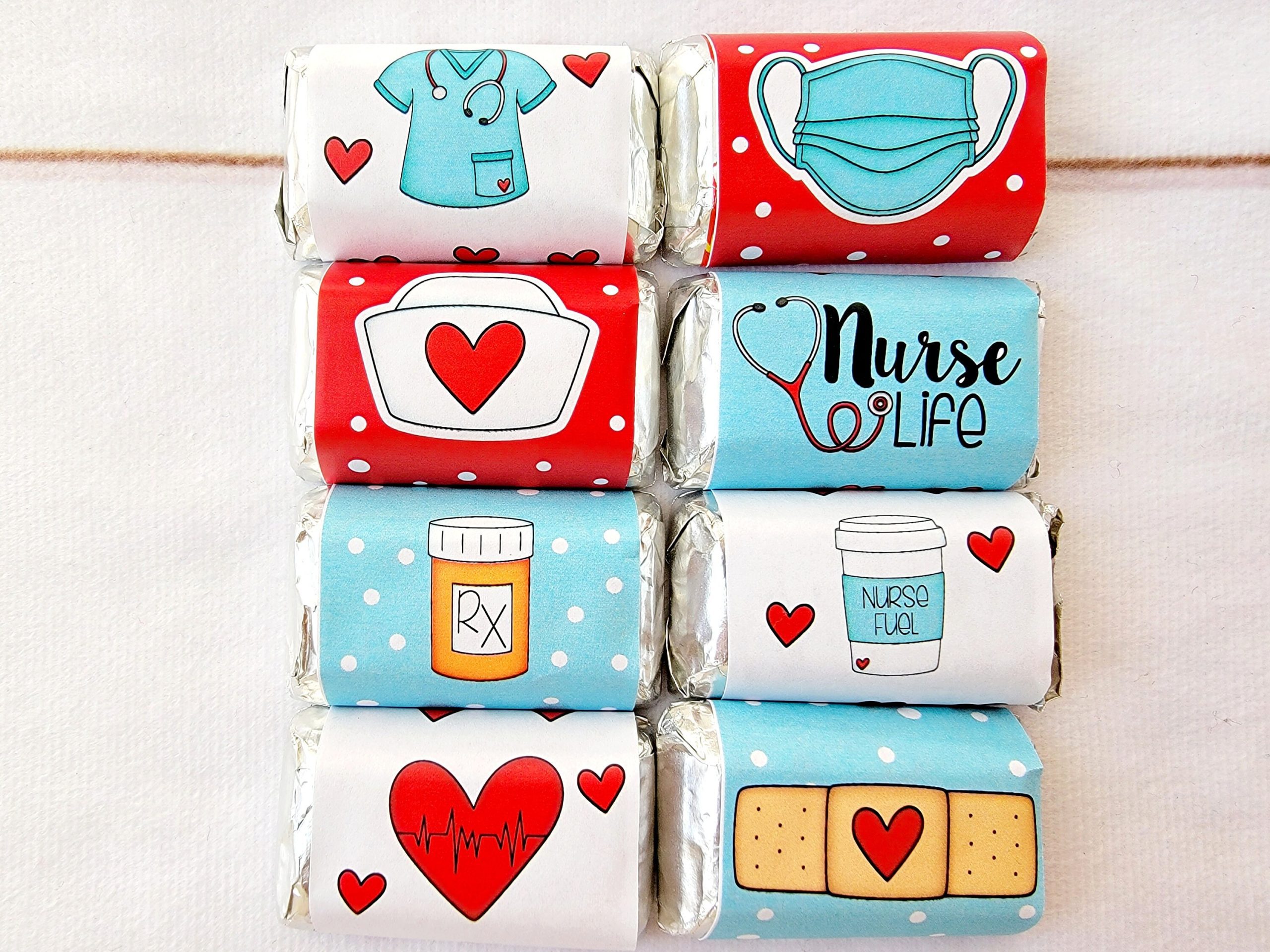 30 - NURSE PARTY FAVOR Stickers for candy Nurse Stickers Nurse Graduation Nursing Party Favors Candy Wrappers Nurse Graduation Decorations - Image 2