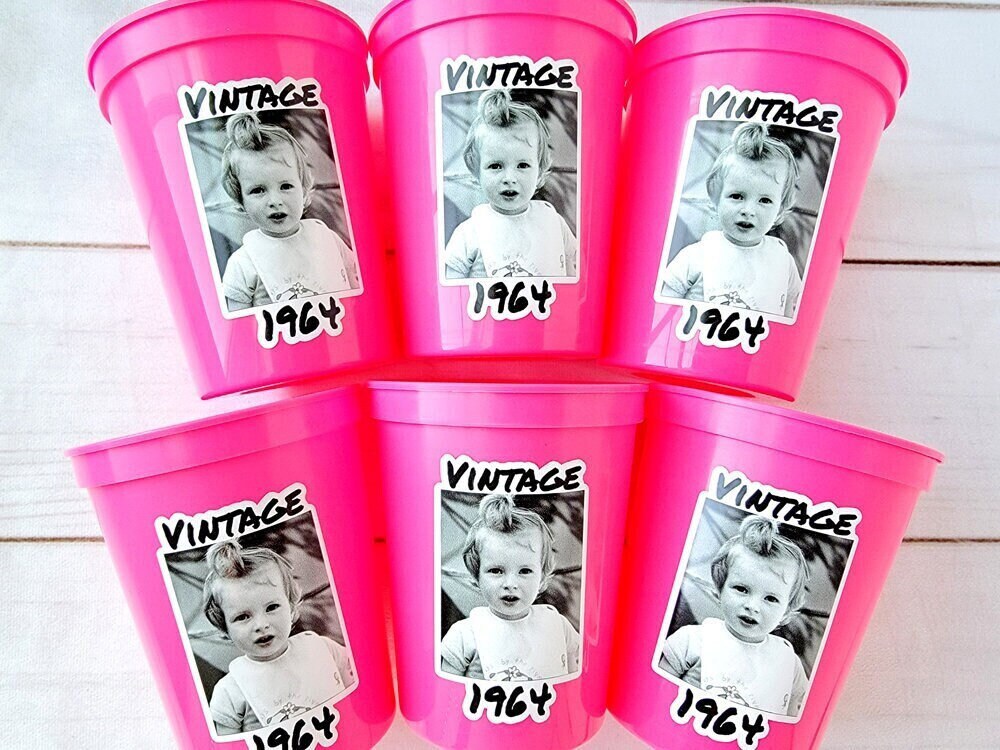 Personalized Party cups, Custom plastic cups, Custom Face Party Decorations, Personalized Birthday Cups, Custom Face Cups, Party Favor Cups - Image 2