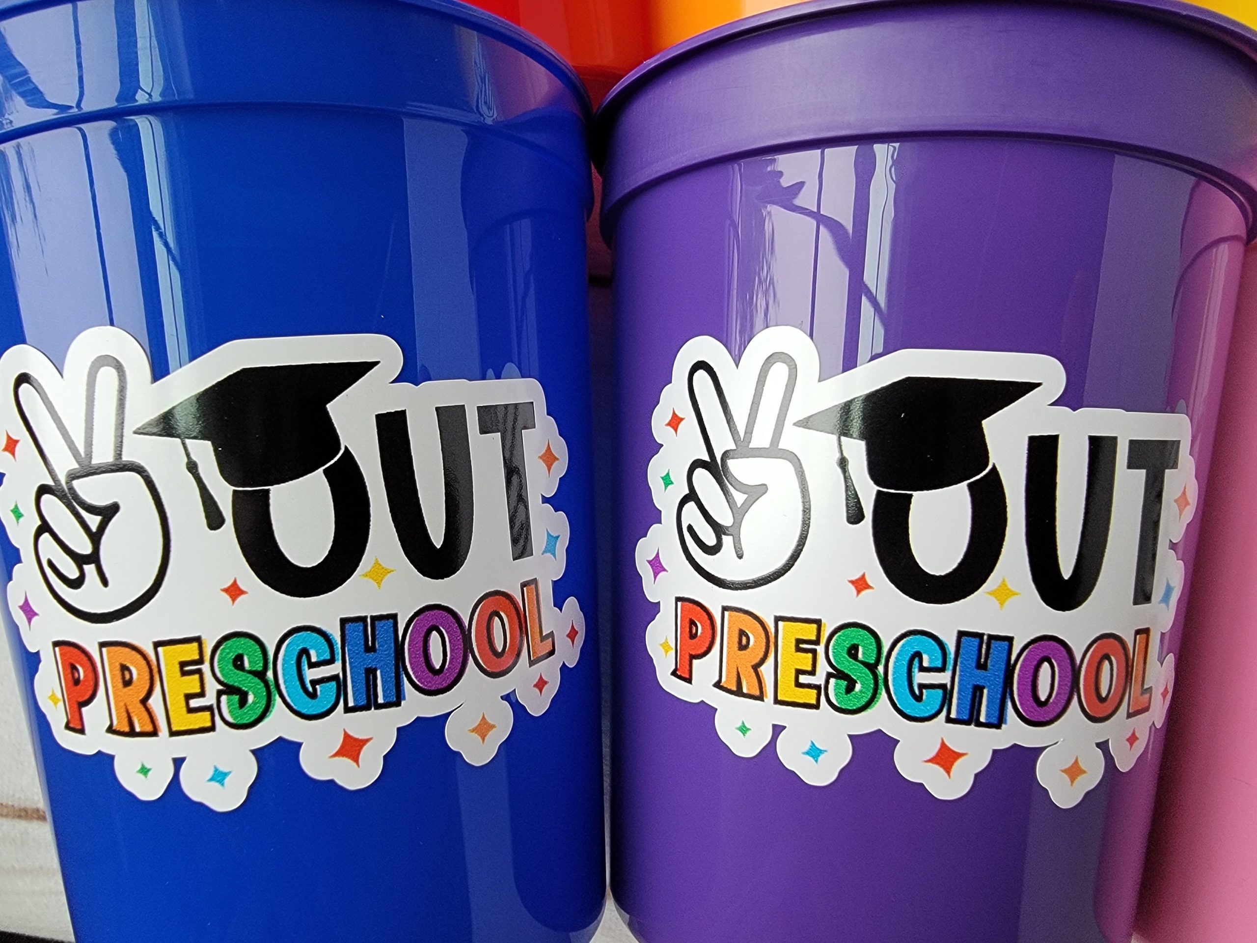 PRESCHOOL GRADUATION CUPS Preschool Graduation Cups Preschool Cups Graduation Party Reusable Cups  Party Favors Pre-K Party Cups Pre-school - Image 3