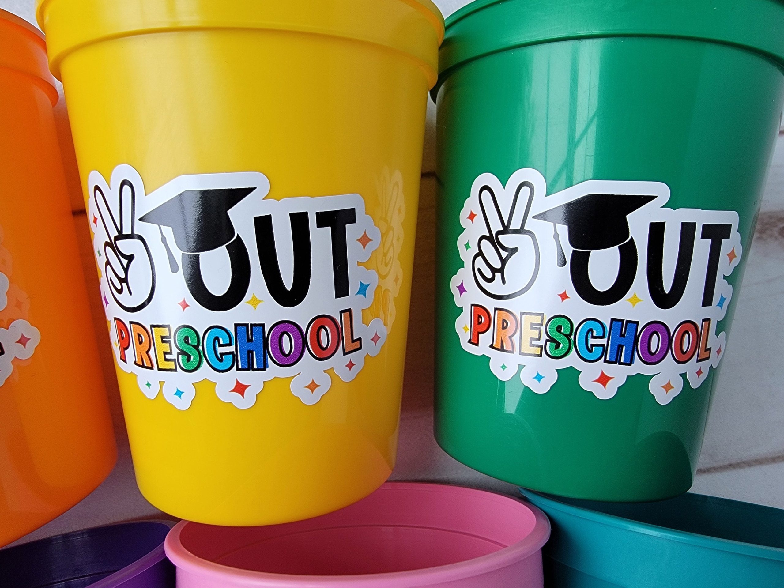 PRESCHOOL GRADUATION CUPS Preschool Graduation Cups Preschool Cups Graduation Party Reusable Cups  Party Favors Pre-K Party Cups Pre-school - Image 4