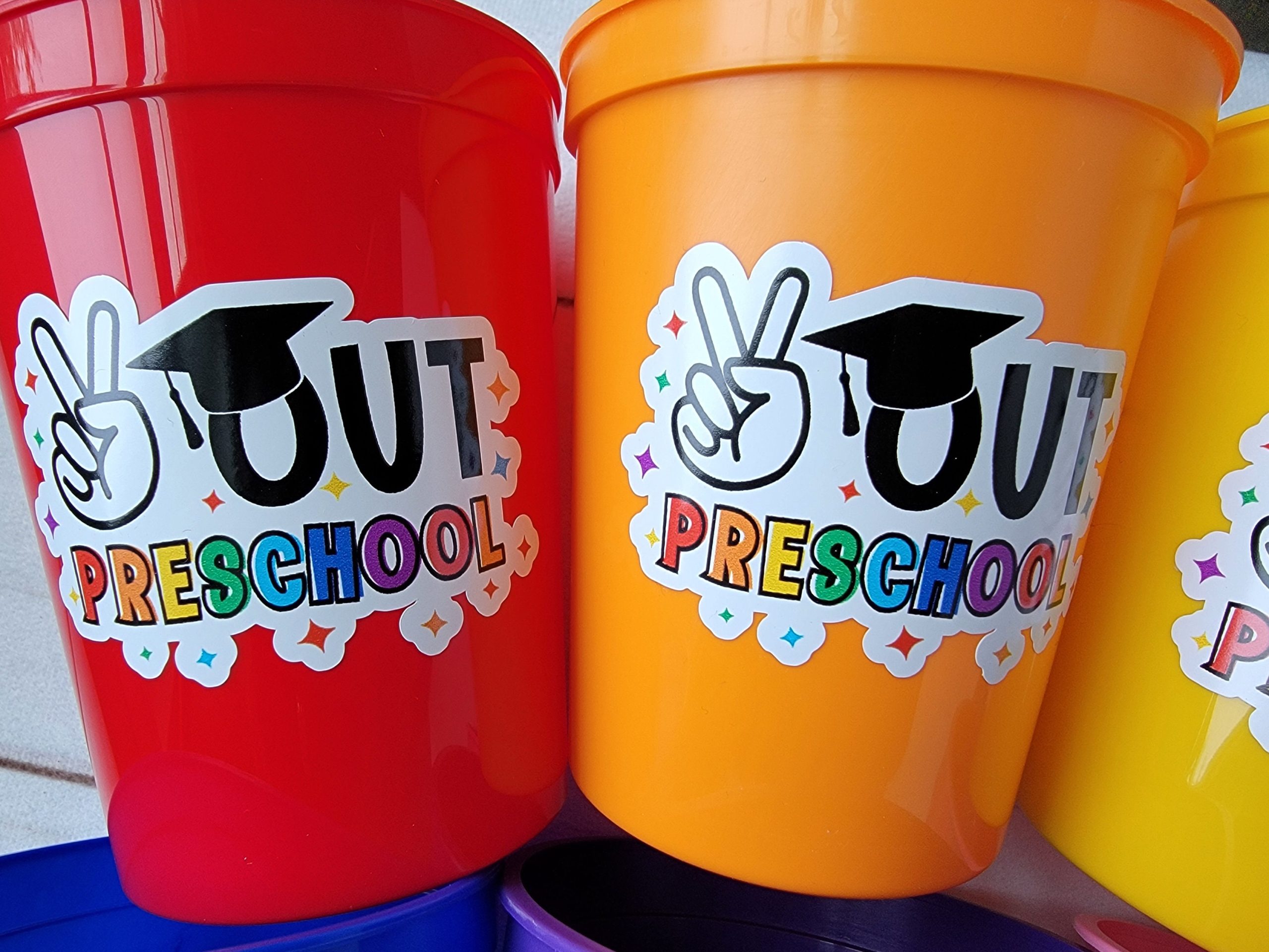 PRESCHOOL GRADUATION CUPS Preschool Graduation Cups Preschool Cups Graduation Party Reusable Cups  Party Favors Pre-K Party Cups Pre-school - Image 5