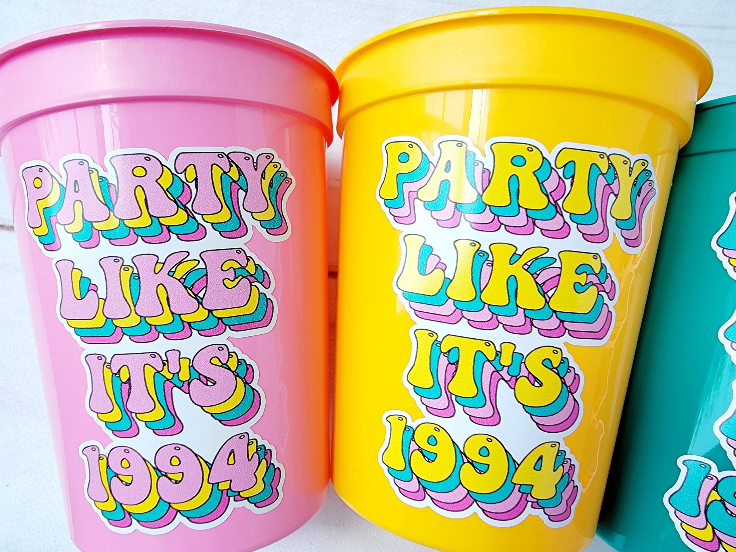 30th PARTY CUPS - Best of 1995 40th Birthday Party 0th Birthday Favors 30th Party Cups 30th Party Decorations 1995 Birthday 90's Party Cup - Image 2