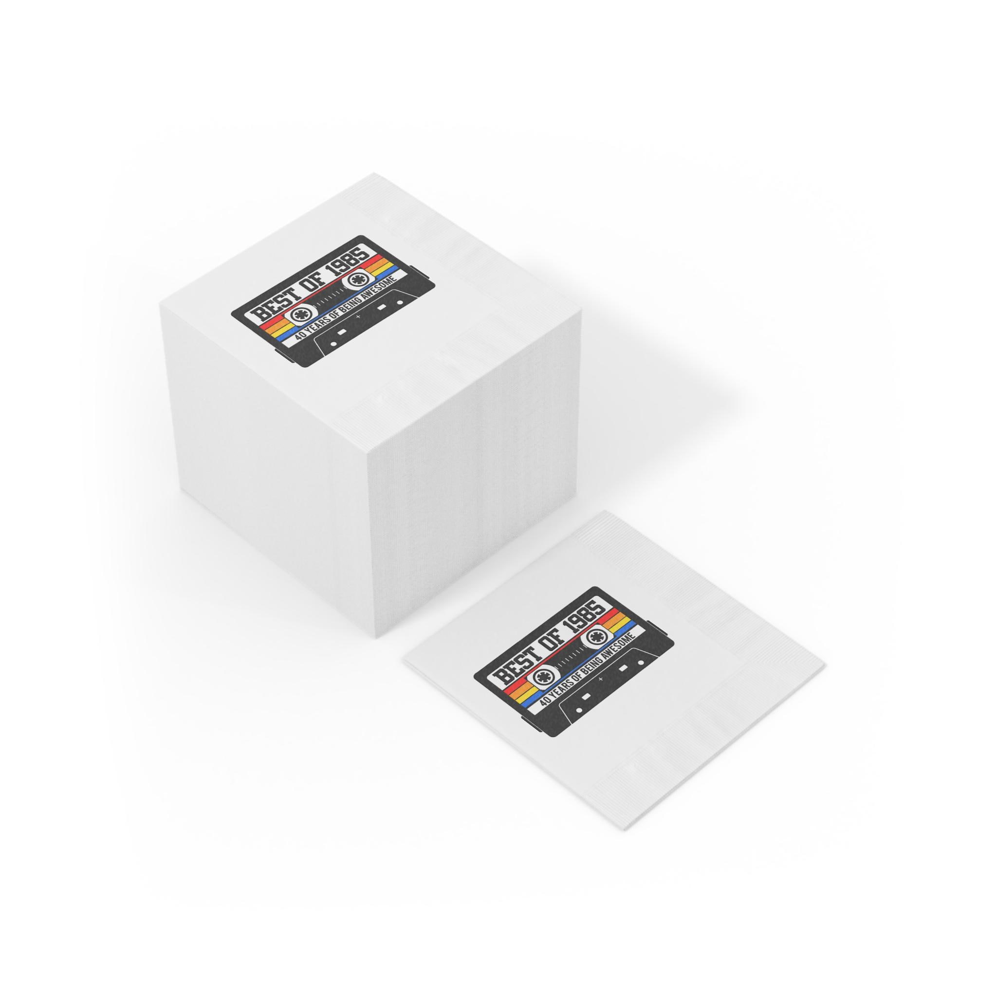 1985 Cassette Tape Napkins 1985 PARTY NAPKINS 1985 Birthday Napkins 1985 Cocktail Napkins 1985 Birthday Decoration 40th Birthday Napkins - Image 3