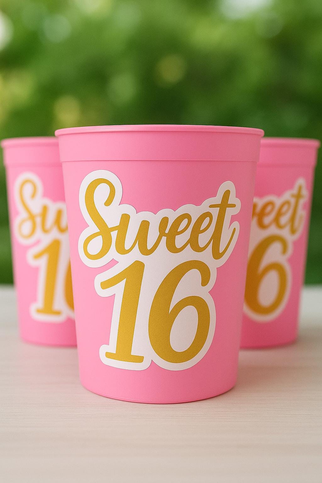 SWEET 16 PARTY Cups - Reuseable Sweet Sixteen Party Cups Sweet 16 Party Cups Sweet 16 Party Favors Sweet 16 Party Favors 16th Birthday Party - Image 2
