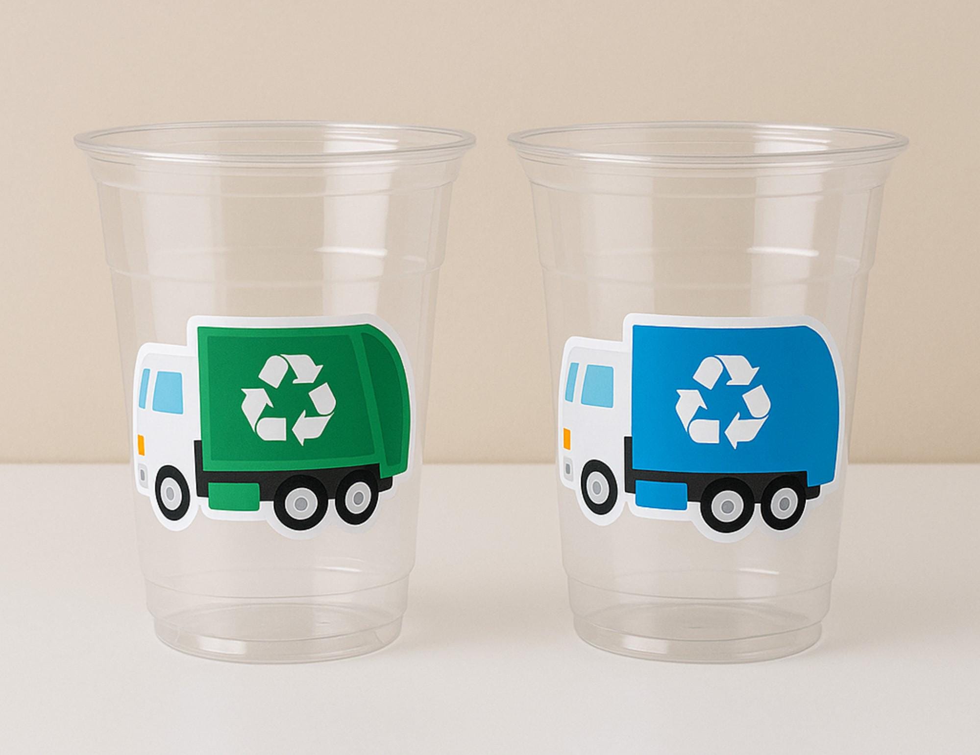 GARBAGE TRUCK PARTY Cups - Garbage Truck Treat Cups Garbage Truck Party Favors Garbage Truck Birthday Favors Trash Garbage Birthday Recycle - Image 2