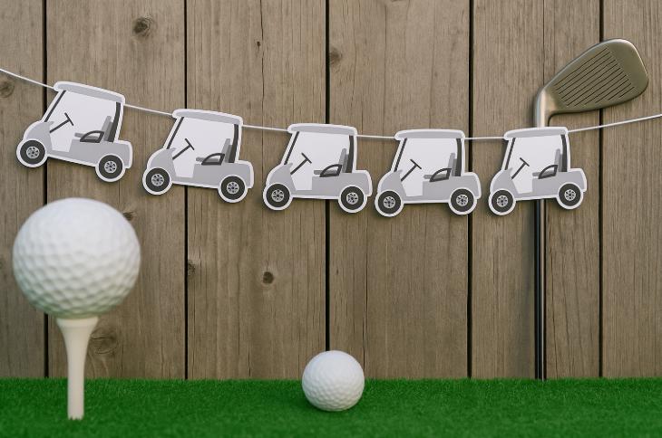Golf Banner Golf Cart Garland Banner, Golf Party Supplies, Golfing Birthday Decoration, Golf Cart Birthday, Golf Banner, Golfing Party Décor - Image 3