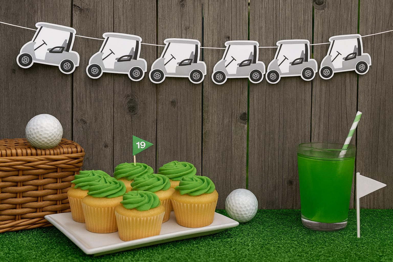 Golf Banner Golf Cart Garland Banner, Golf Party Supplies, Golfing Birthday Decoration, Golf Cart Birthday, Golf Banner, Golfing Party Décor - Image 2