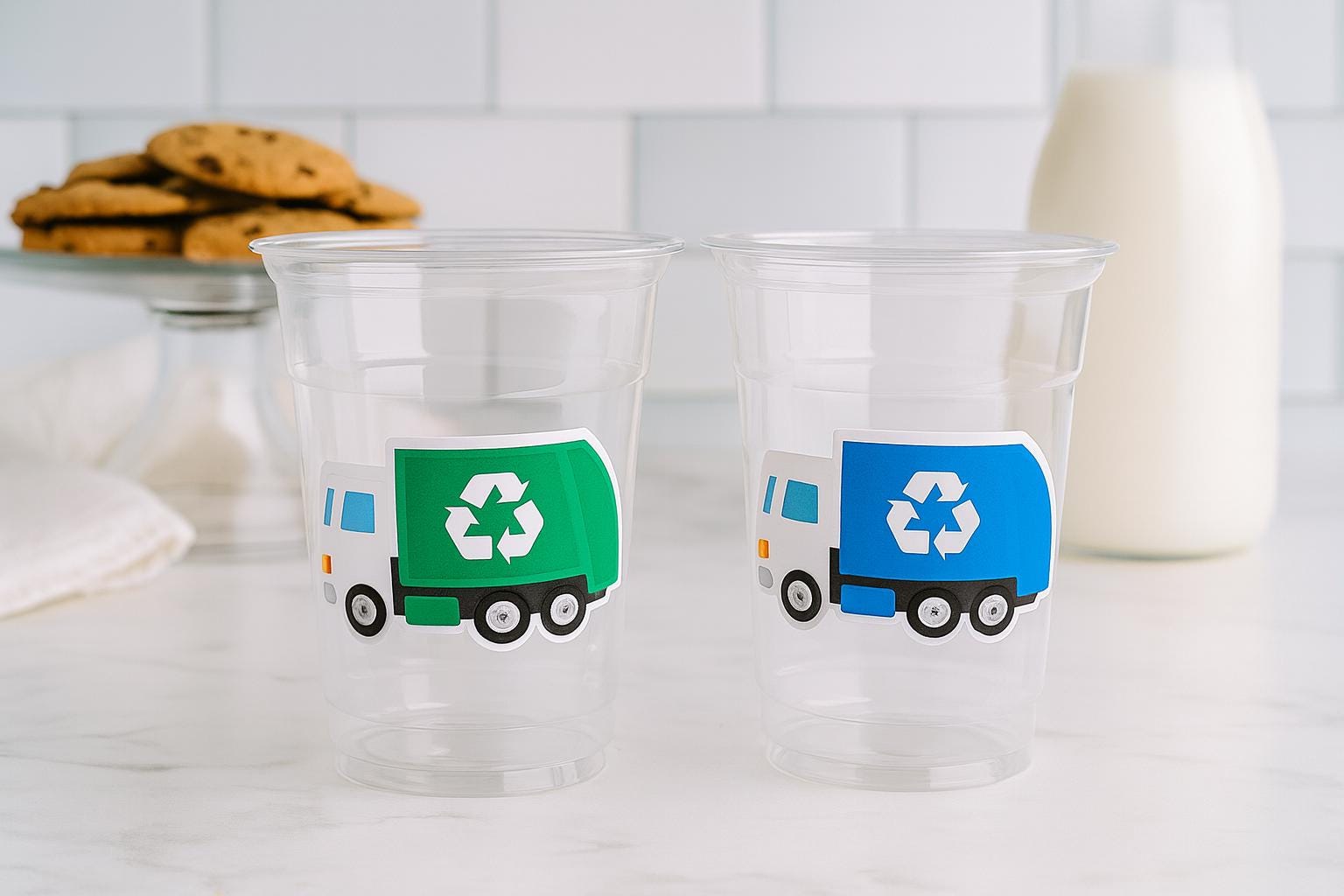 GARBAGE TRUCK PARTY Cups - Garbage Truck Treat Cups Garbage Truck Party Favors Garbage Truck Birthday Favors Trash Garbage Birthday Recycle - Image 4