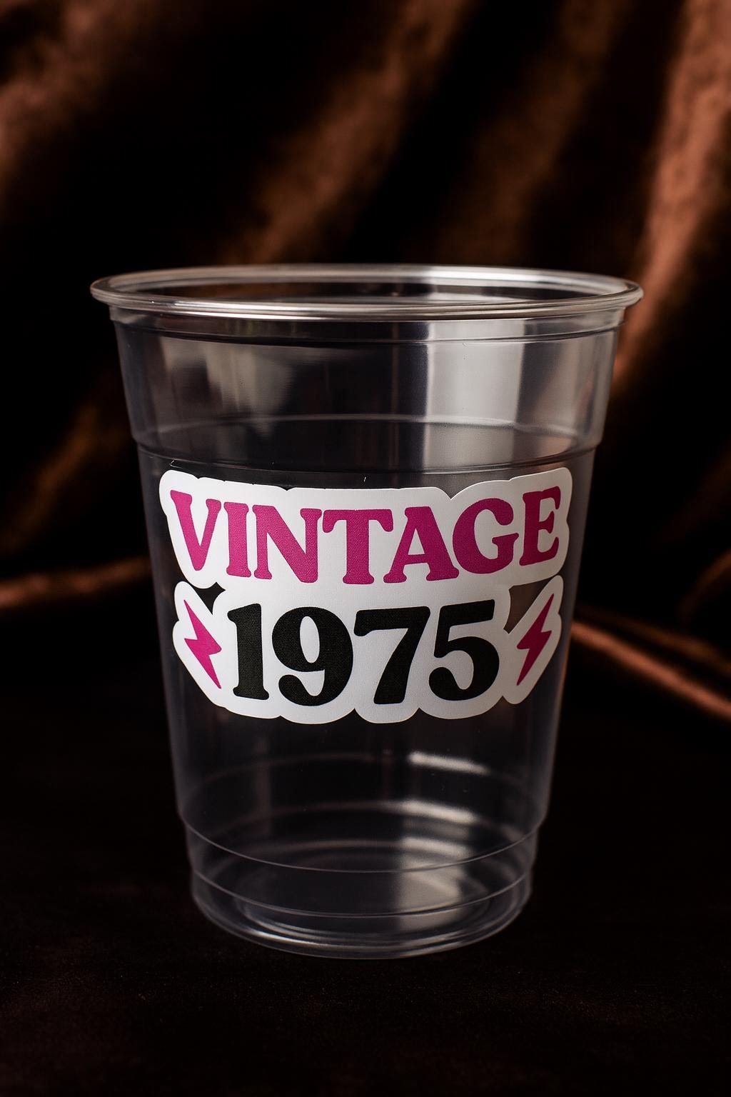 50th PARTY CUPS - 50 and Fabulous 50th Birthday Party 50th Birthday Favors Vintage 1975 Cups 50th Party Decorations 1975 Birthday Party Cups - Image 2