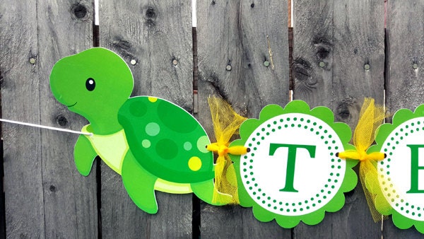 Turtle Cupcake Toppers - Turtle Birthday - Turtle Baby Shower - Under The Sea Cupcake Toppers - Boy Turtle - Image 2