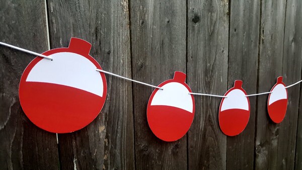 Fishing Bobber Garland, Fishing Party, Fish Bobber Garland, fishing Baby Shower, Fishing Birthday Party, Fishing Banner - Image 2