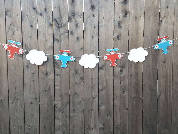 Airplane Garland, Airplane Banner, Airplane Party Garland, Airplane Baby Shower, Airplane Banner, Airplane Photo Prop (48171013P) - Image 4