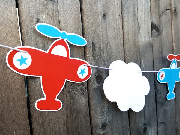 Airplane Garland, Airplane Banner, Airplane Party Garland, Airplane Baby Shower, Airplane Banner, Airplane Photo Prop (48171013P) - Image 5
