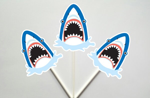 Shark Banner, Shark Garland, Space Banner, Space Garland, Shark Party - Image 2