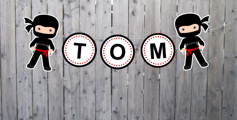 Ninja Banner, Ninja Birthday Banner, Ninja Garland, Ninja Party Banner - Image 3