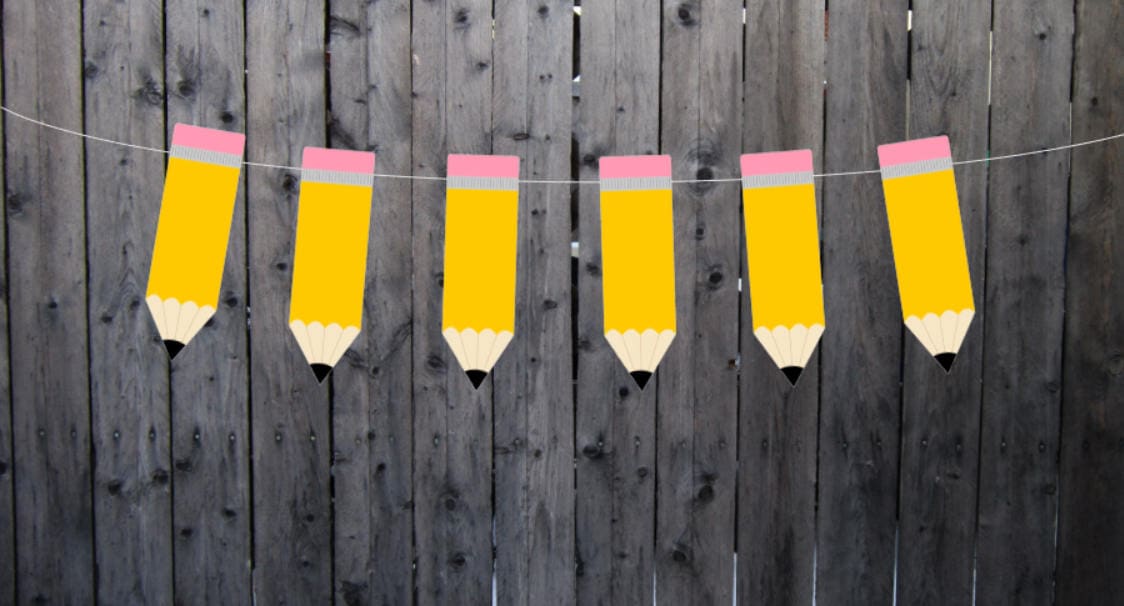Back to School Decorations, Pencil Banner, Pencil Garland, Pencil Birthday Party, Pencil Decorations, Back to School Party, Teacher's Gift - Image 2