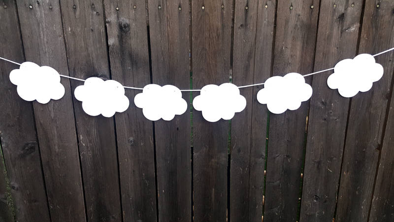 Cloud Garland, Cloud Banner, Cloud Nursery Decoration, Cloud Photo Prop - Image 2