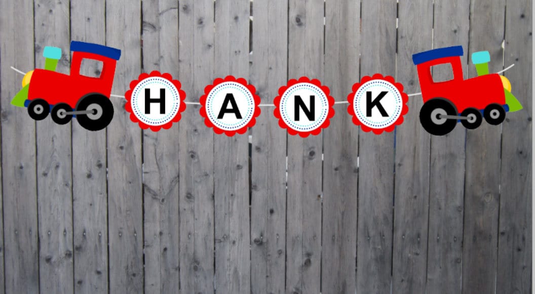 Train Banner, Train Garland, Train Birthday Banner, Train Party Banner - Image 4