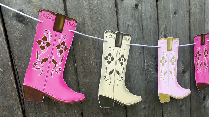 COWGIRL PARTY GARLAND - Cowgirl Boot Garland Cowgirl Boot Banner Cowgirl Garland Cowgirl Banner Cowgirl Birthday Cowgirl Cowgirl Decorations - Image 3