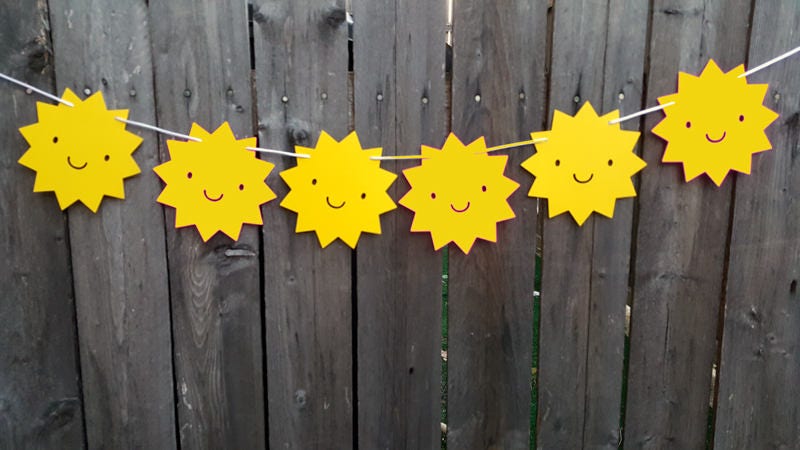 Sun Banner, Sun Garland, Sunshine Banner, Sunshine Garland, Weather Banner, You Are My Sunshine Birthday - Image 2