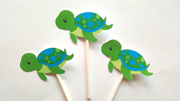 Turtle Garland, Turtle Banner, Turtle Decorations, Under the Sea Banner, Garland, Green Turtle, Baby Shower, Photo Prop - Image 2