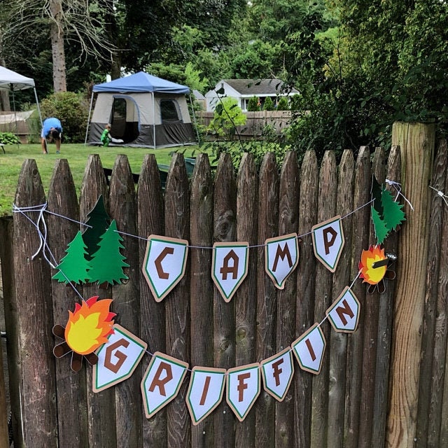 Camp Fire Banner, Fire Banner, Camping Banner, Camping Birthday, Camping Party, Camping Decorations, Camping Tent Banner - Image 2