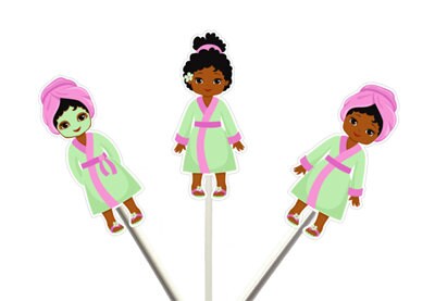 Spa Goody Bags, Spa Favor Bags, Spa Party Bags, Spa Party Bags, Spa Birthday,  Spa Girl With Mask - 87161135A, 1617536P, 826161124P - Image 2