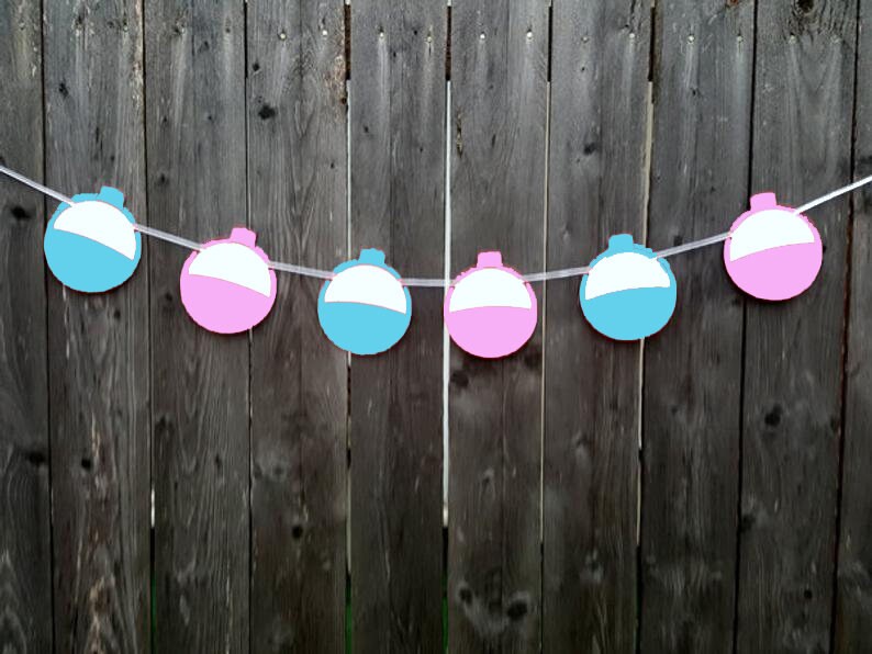FISHING PARTY GARLAND - Fishing Party Banner Fishing decorations fish party banner fish party garland Fishing Bobber fishing Baby Shower - Image 2
