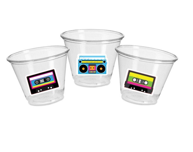 80'S PARTY CUPS - 80's Birthday Cups 80's Party Cups 80's Decorations 80's Birthday Party 80's Birthday Party Decorations 80's Party 80's - Image 2