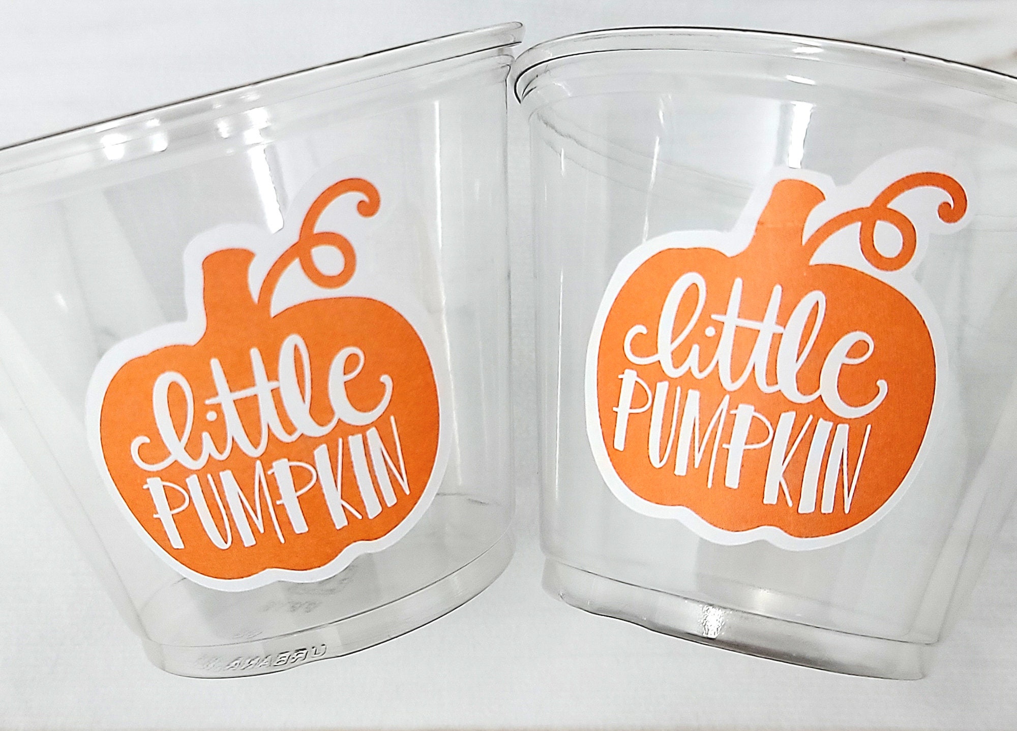 LITTLE PUMPKIN CUPCAKE Toppers - Pumpkin Cupcake Toppers Pumpkin Cake Toppers, Little Pumpkin Birthday, Pumpkin Party, Pink and Gold Pumpkin - Image 3