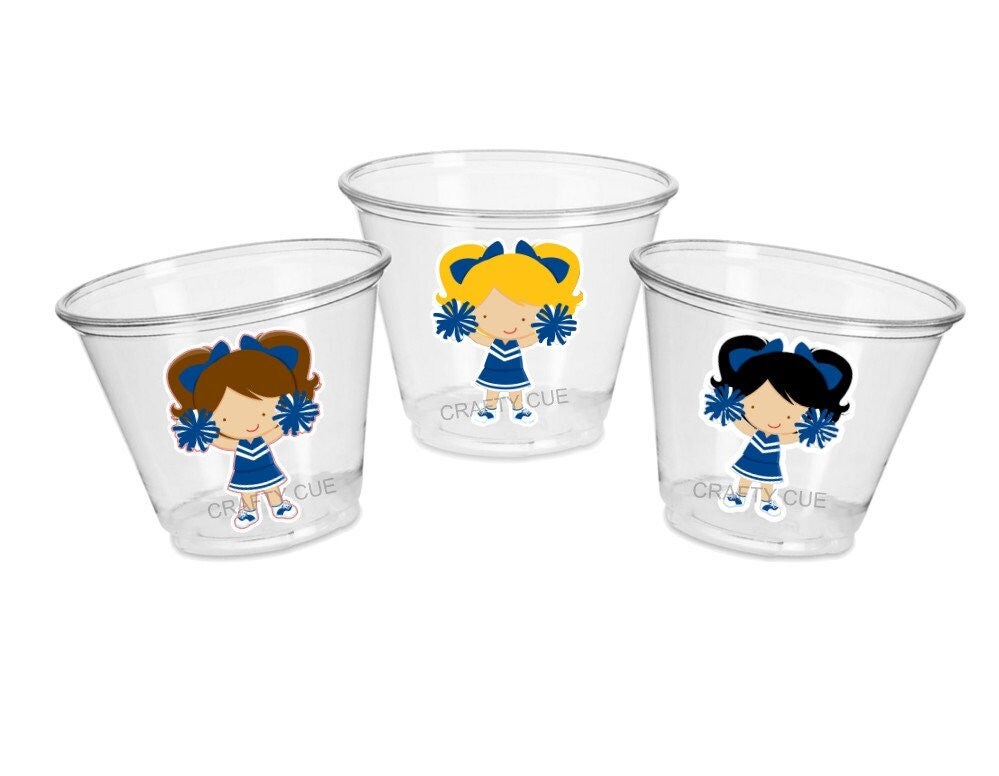 CHEERLEADER PARTY CUPS - Cheer Party Cups Cheerleader Party Cups Cheer Birthday Party Cheer Party Favors Cheer Baby Shower Cups Cheer Squad - Image 2