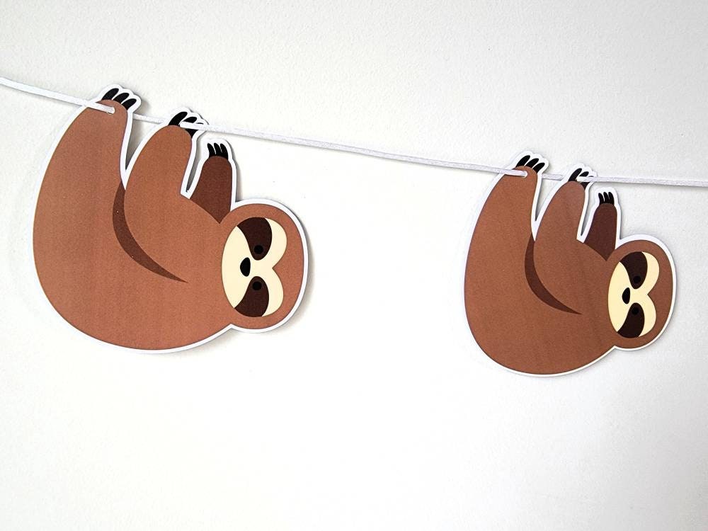 Sloth Garland, Sloth Banner, Sloth Birthday, Sloth Baby Shower, Sloth Decorations, Sloth Party Supplies, Sloth Nursery, Sloth Decorations - Image 2