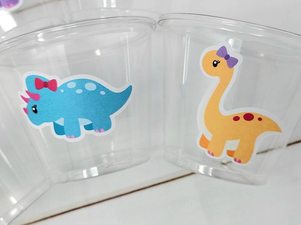 DINOSAUR PARTY CUPS - Girl Dinosaur Party Cups Girl Dinosaur Decorations Dinosaur Party Decorations Dinosaur Birthday Girl Dinosaur Party - Image 5