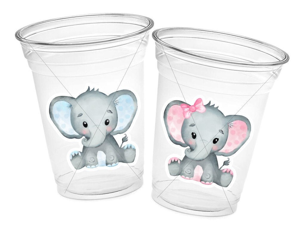 ELEPHANT PARTY CUPS- Elephant Cups Elephant Decorations Elephant Birthday Elephant Party Elephant Party Favors Elephant Baby Shower Sprinkle - Image 2