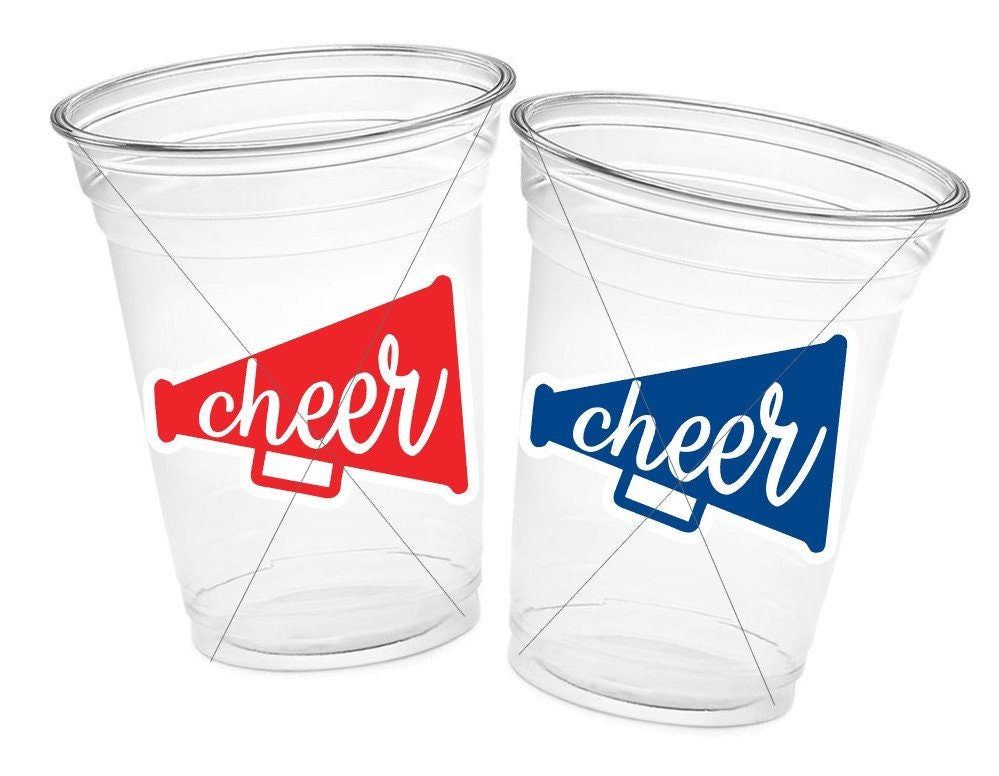 CHEERLEADING PARTY CUPS - Cheer Party Cups Cheerleader Party Cups Cheer Birthday Party Cheer Party Favors Cheer Baby Shower Cups Cheer Squad - Image 3