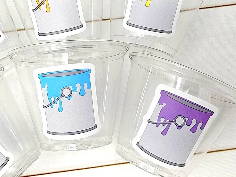 ART PARTY CUPS - Art Painting Party Treat Cups Paint Party Favors Art Party Cups Art Party Treat Cups Painting Party Favor Art Party Favor - Image 3