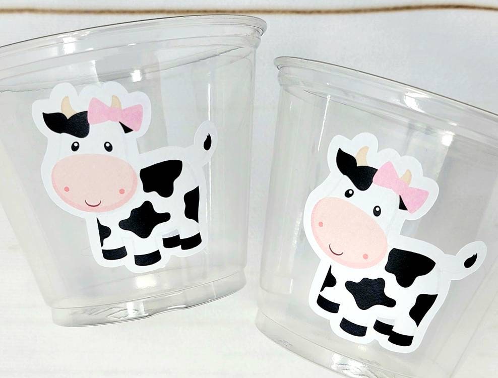COW PARTY CUPS - Cow Cups Cow Birthday Cups Farm Animal Cups Cow Party Favors Farm Cow Baby Shower Cow First Birthday Cow Party Decorations - Image 2