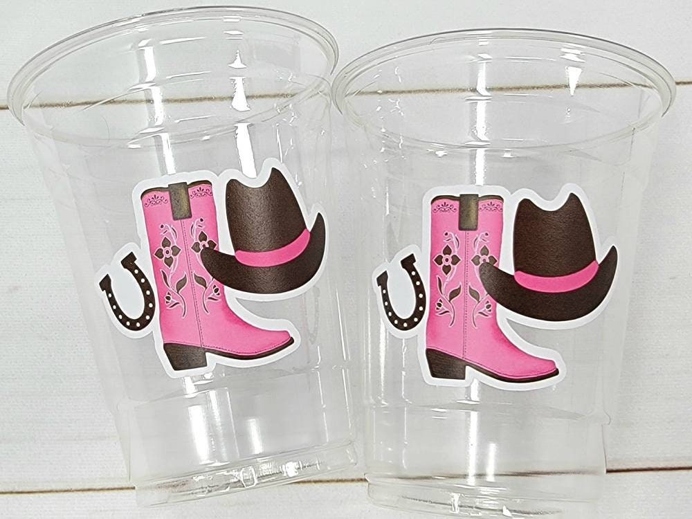 COWGIRL PARTY CUPS - Cowgirl Cups Cowgirl Party Decorations Cowgirl Baby Shower Decorations Baby Sprinkle Cowgirl Boots Birthday Decor Favor - Image 2