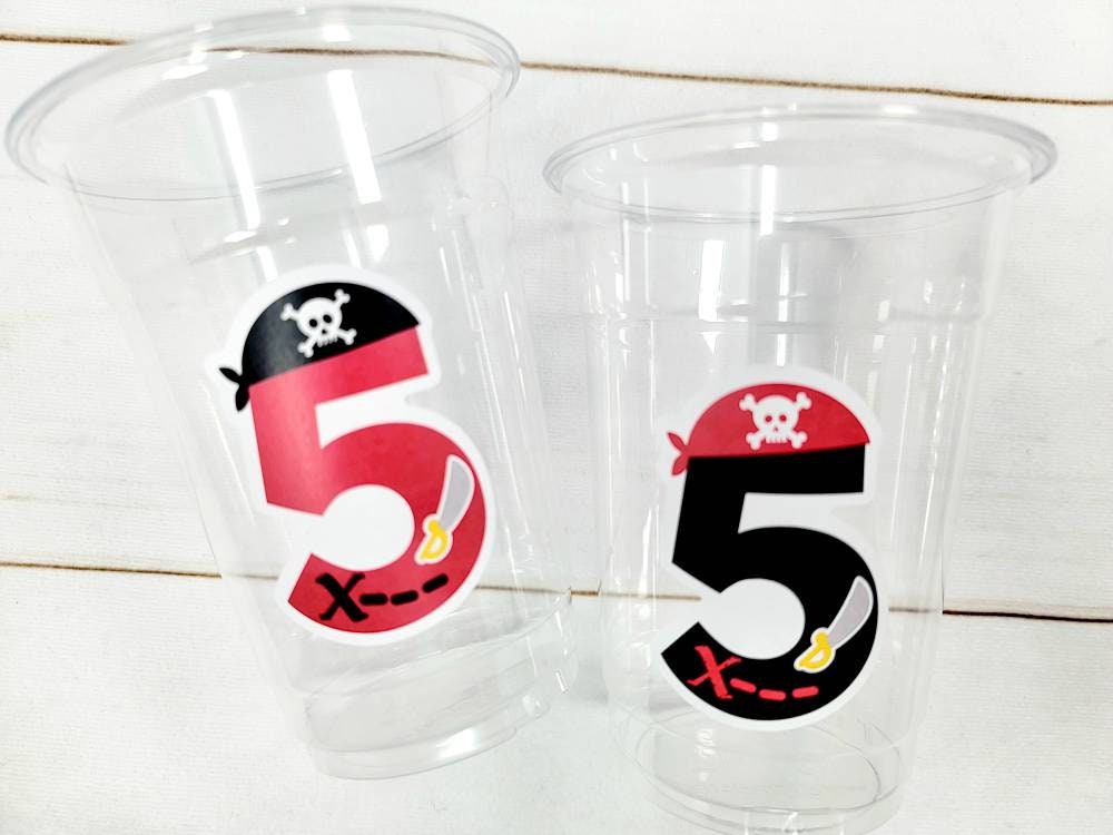 PIRATE PARTY CUPS - Pirate Cups Pirate Birthday Pirate Party Decorations Pirate Birthday Party Pirate Party Supplies Pirate Happy Birthday - Image 2