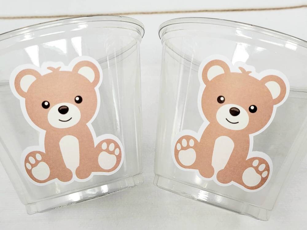 Teddy Bear Party Cups, Teddy Bear Treat Cups, Teddy Bear Birthday, Teddy Bear Party, Teddy Bear Party Favors, Teddy Bear Baby Shower - Image 2