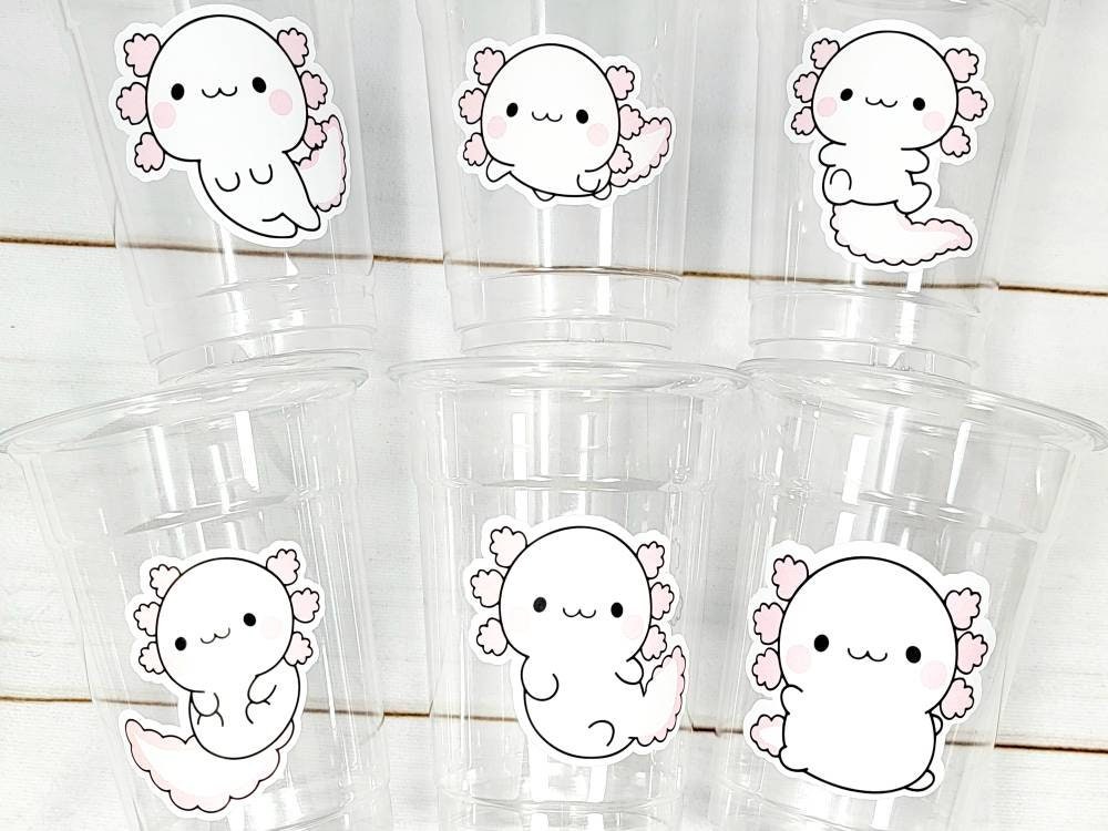 AXOLOTL PARTY CUPS - Axolotl Cups Axolotl Birthday Party Axolotl Party Cups Axolotl Baby Shower Axolotl Party Favors Axolotl Favors Axolotl - Image 2