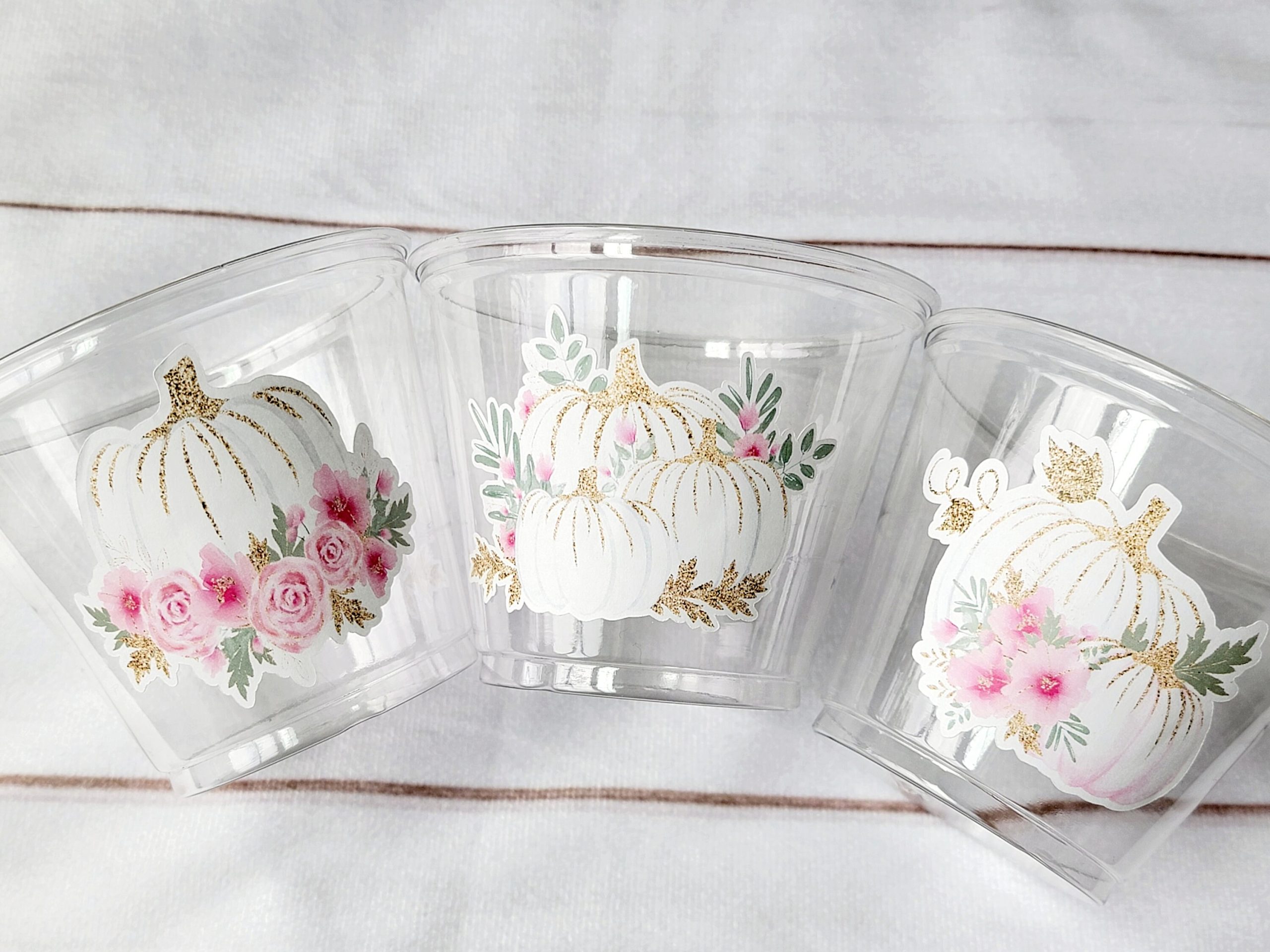 PINK PUMPKIN PARTY Cups - Pumpkin Party Cups Pink and Gold Pumpkin Cups Little Pumpkin Fall Baby Shower Pink Pumpkin Little Pumpkin Cups - Image 5