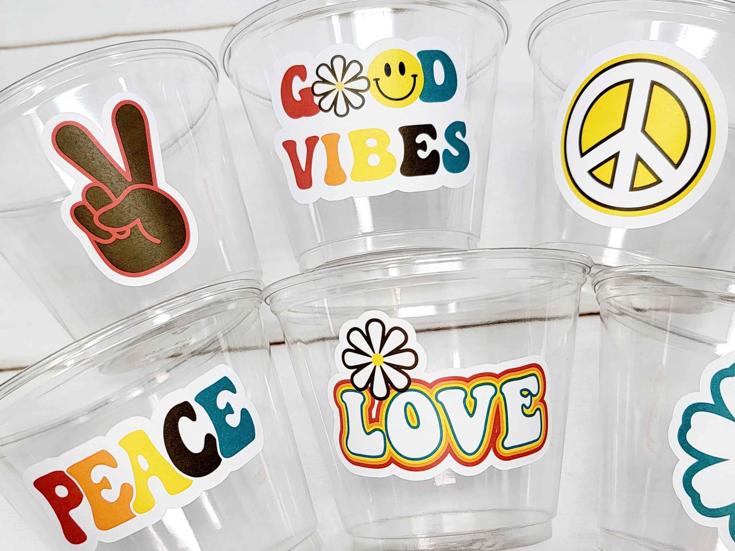 70'S PARTY CUPS - 70s Party Cups 70's Birthday Cups 70's Party Cups 70's Decorations 70's Birthday Party 70's Hippie Party 70s Birthday Cups - Image 3