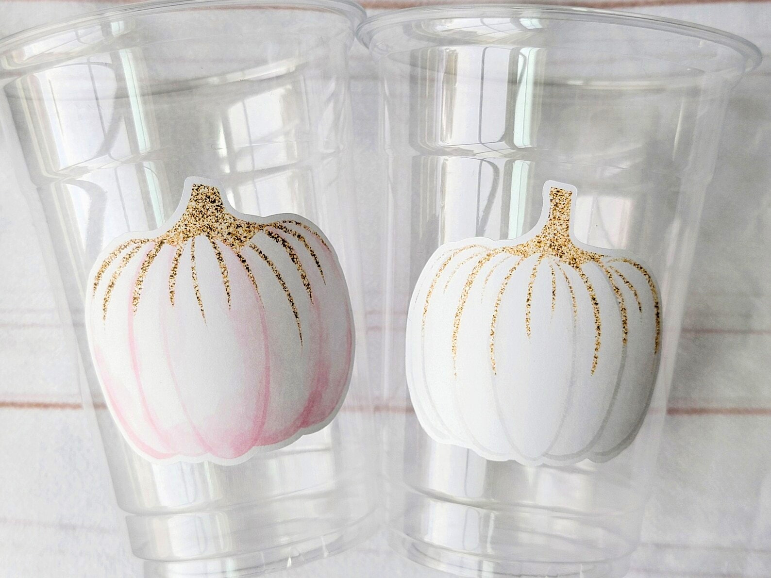 PINK PUMPKIN PARTY Cups - Little Pumpkin First Birthday Decoration Little Pumpkin Party Fall Baby Shower Fall Party Cups Thanksgiving Cups - Image 2