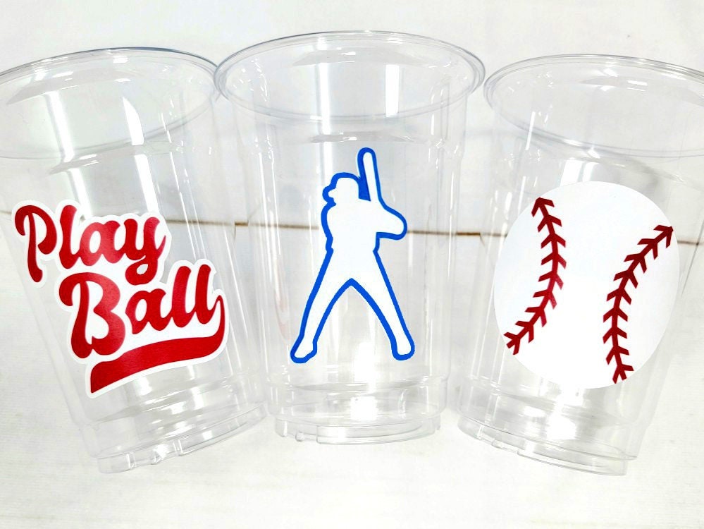BASEBALL PARTY CUPS - Baseball Cups Baseball Party Cups Baseball Birthday Cups Baseball Cups Sports Party Cups Favors Baseball Baby Shower - Image 3
