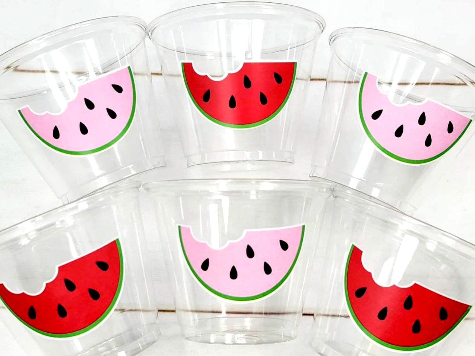 WATERMELON PARTY CUPS - Watermelon Party Favors Watermelon Treat Cups Watermelon Birthday One in a Melon First Birthday 1st Birthday - Image 5