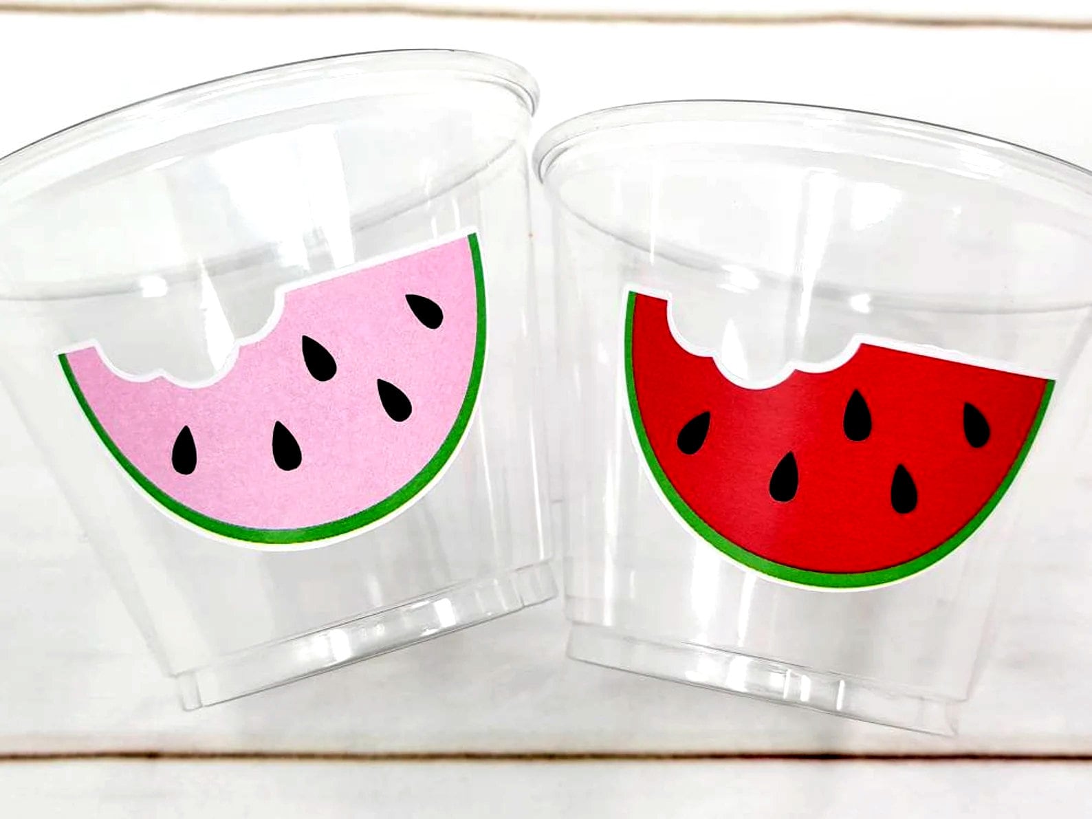 WATERMELON PARTY CUPS - Watermelon Party Favors Watermelon Treat Cups Watermelon Birthday One in a Melon First Birthday 1st Birthday - Image 2