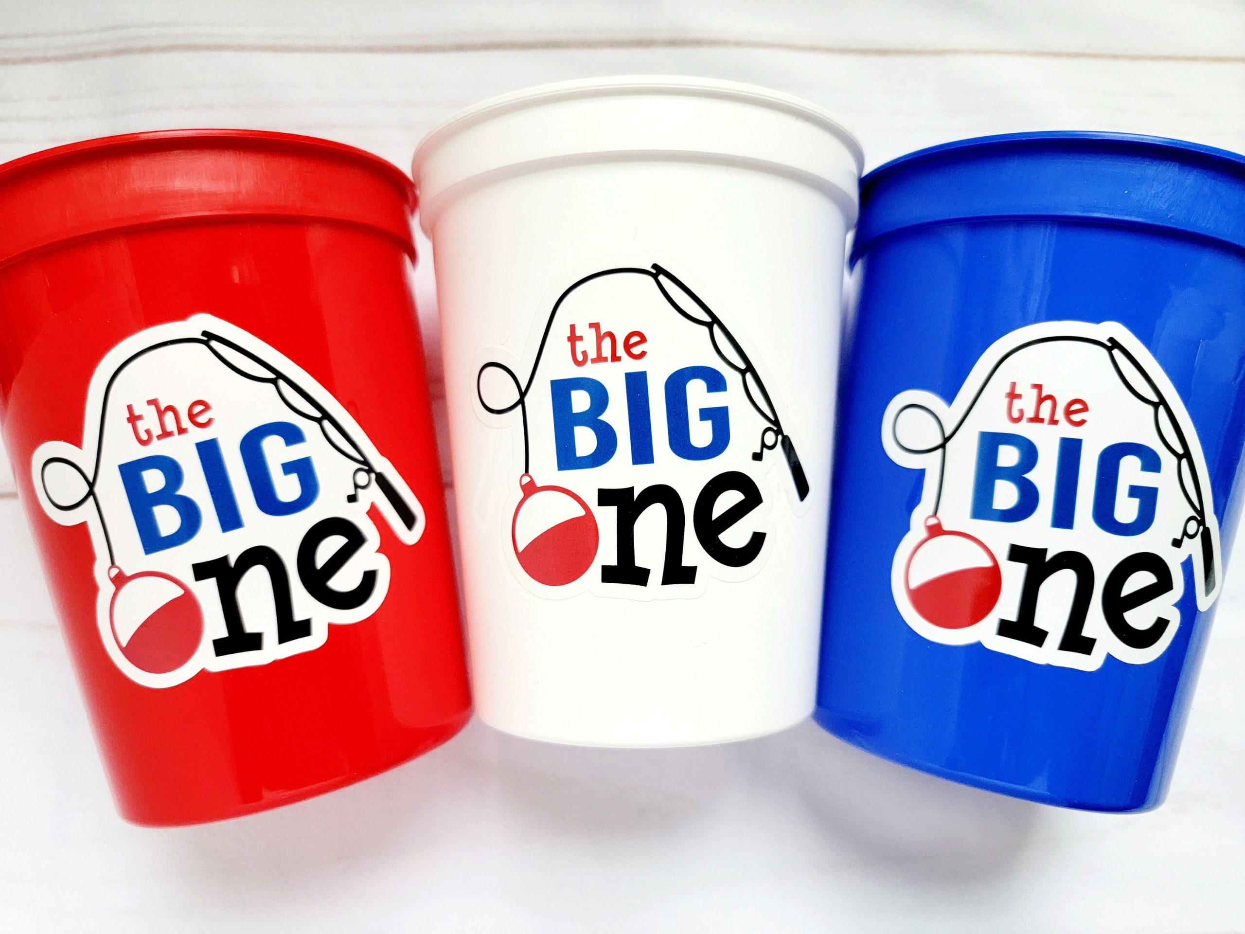 FISHING PARTY CUPS - Fishing Birthday Fishing First Birthday Party Gone Fishing Party The Big One Fishing Bobber Decorations Fish Bait Cups - Image 2